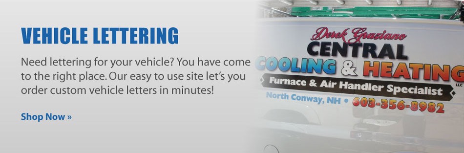 Order vehicle lettering