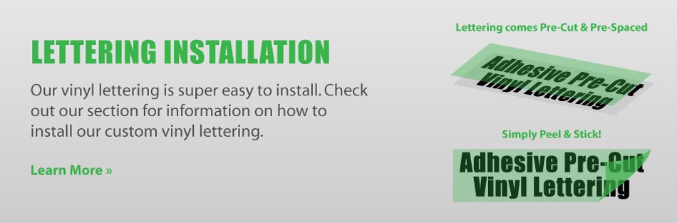 Vinyl Lettering Installation Instructions