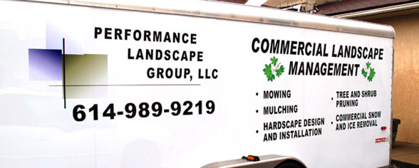 Vinyl lettering on trailer